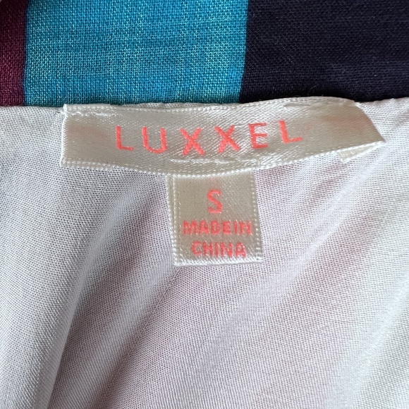 LUXXEL, Striped Colorful Maxi Dress, Halter Neck, Low Back, Small - Picture 10 of 12